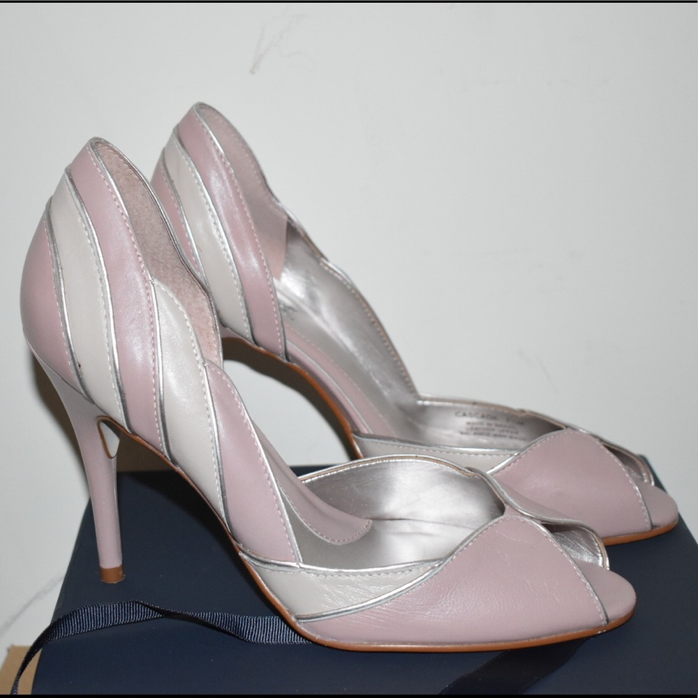 Rose Pink Carlos Santana Peep Toe Heels - Size 7.5